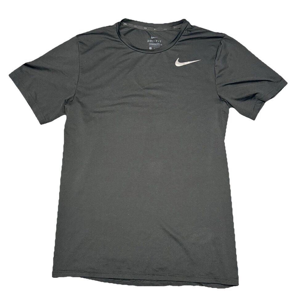 Nike Mens Small Dri-Fit Short Sleeve Shirt Black